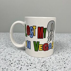 Vintage 90s KWC Coffee Tea Mug Lost My Ass in Las Vegas Tourist Souvenir